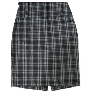 Vintage Wool Blend Plaid Skirt, 3/4